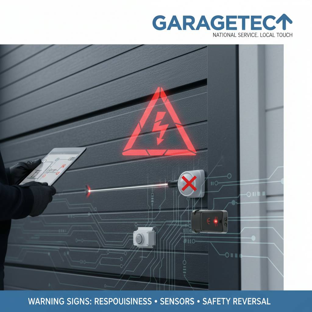 Opener and electrical signs: responsiveness, sensors, and safety reversal